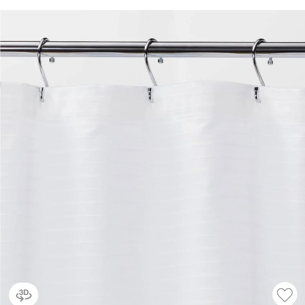 Threshold White Shower Curtains 100% Cotton NWT